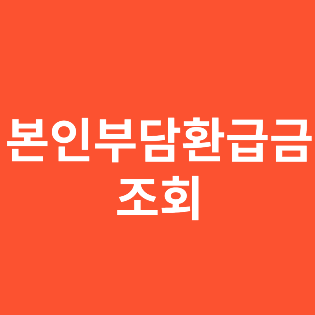 본인부담환급금 신청 조회 건강보험환급 건보료환급