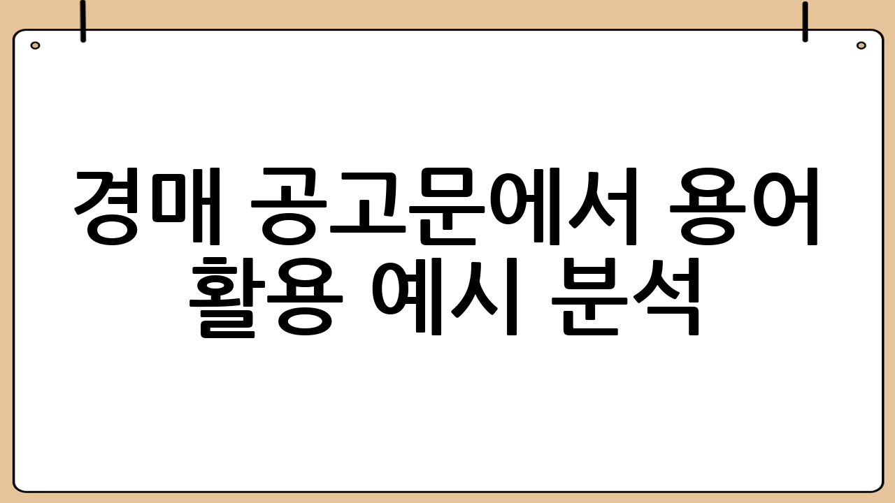 경매 공고문에서 용