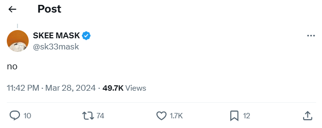 skee mask's tweet
