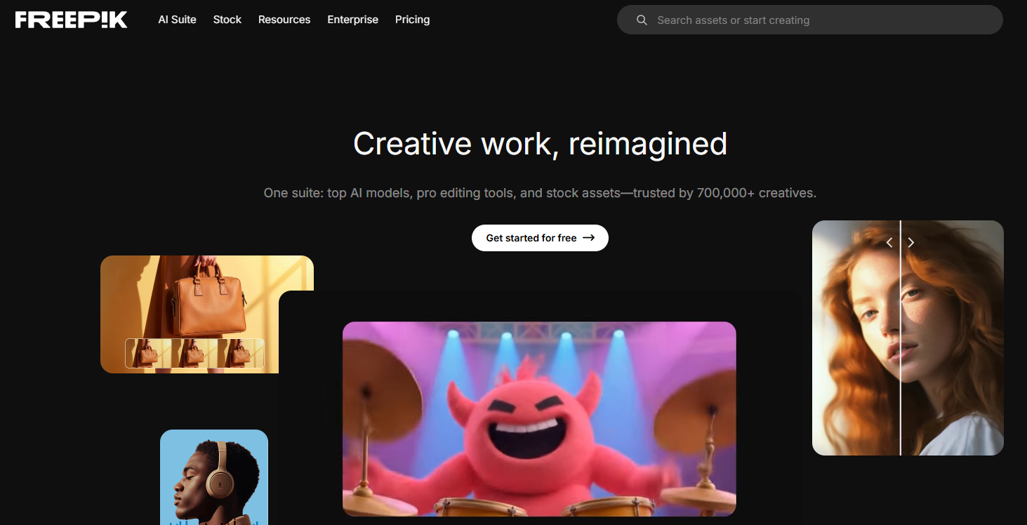 freepik 홈페이지 캡쳐