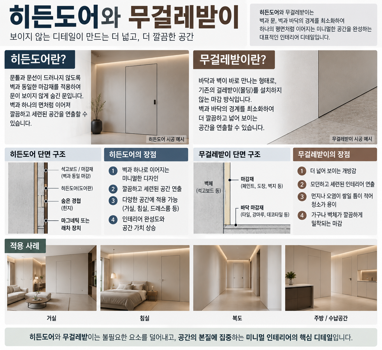 히든도어와 무걸레받이