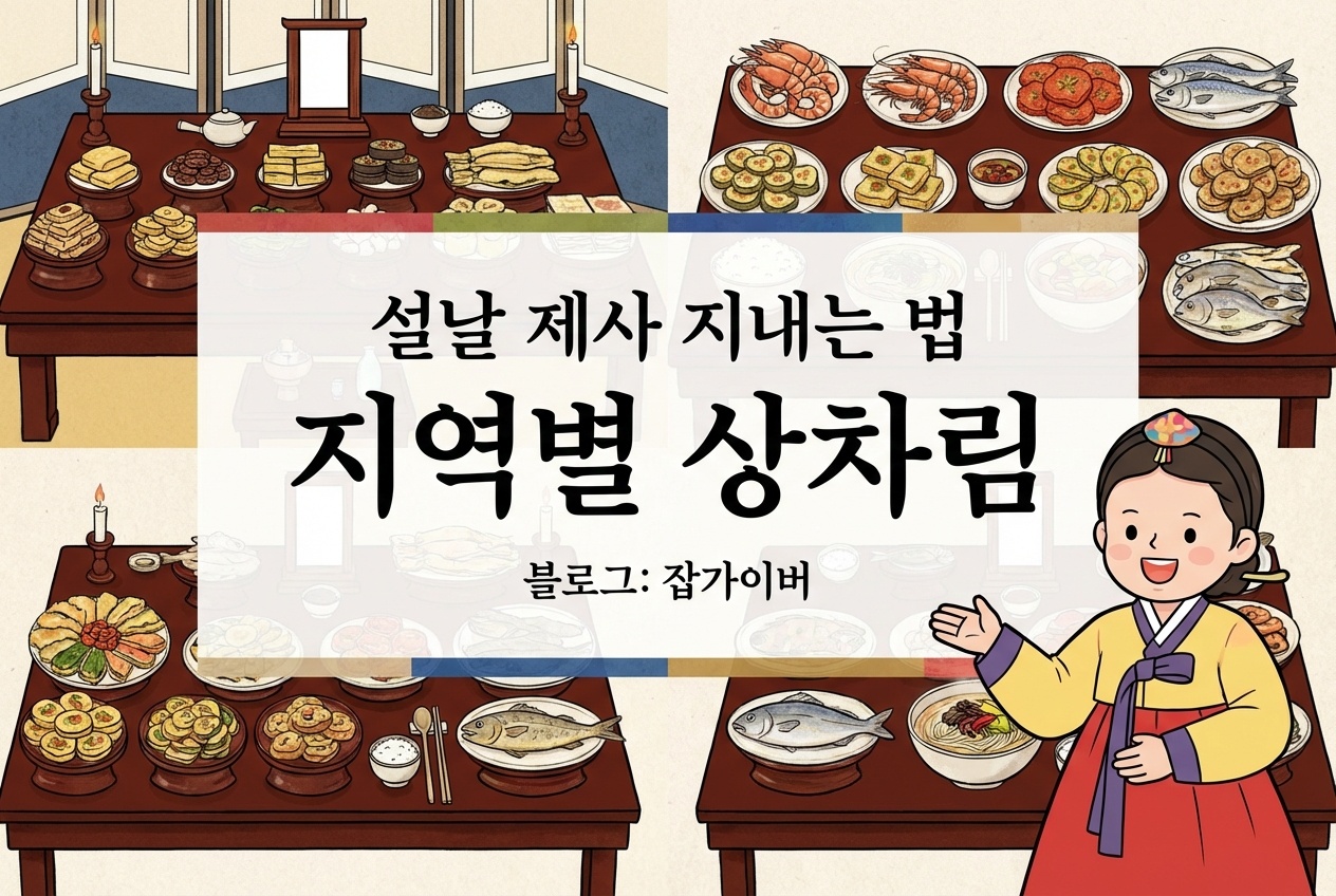 설날 제사 지내는법 지역별 상차림 썸네일 잡가이버