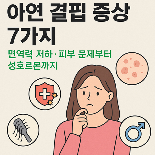 아연 결핍 증상 7가지 | 면역력 저하&middot;피부 문제부터 성호르몬까지?