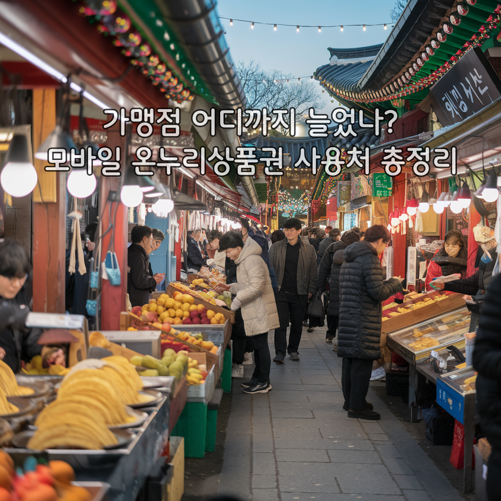 가맹점 어디까지 늘었나? 모바일 온누리상품권 사용처 총정리