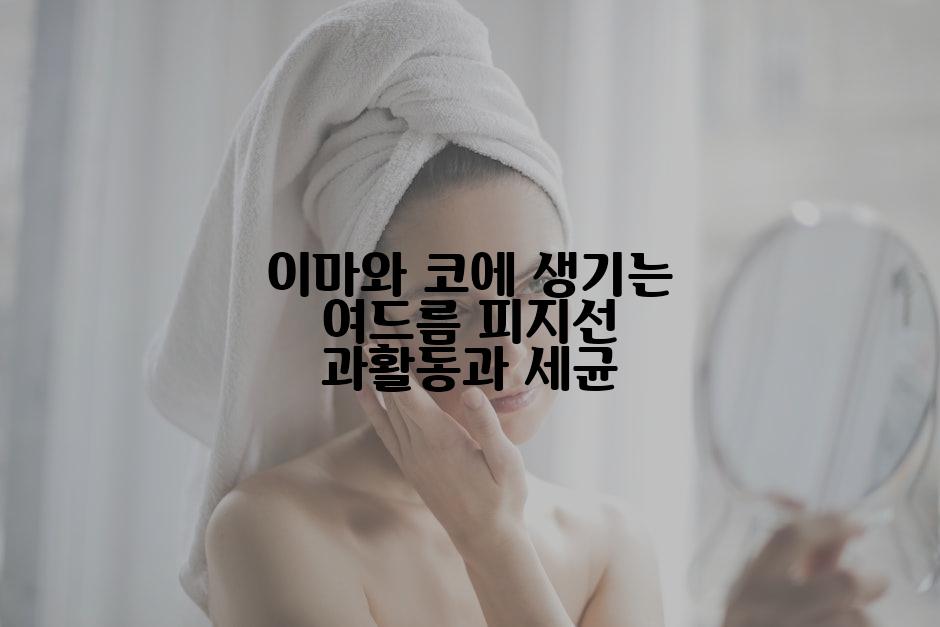 이마와 코에 생기는 여드름 피지선 과활동과 세균