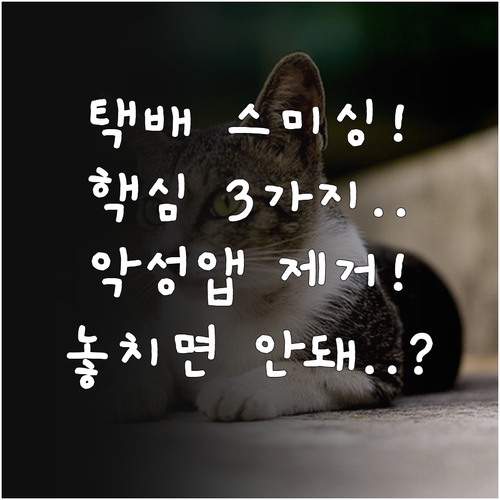 택배 스미싱 주의보 3가지 특징 구별..