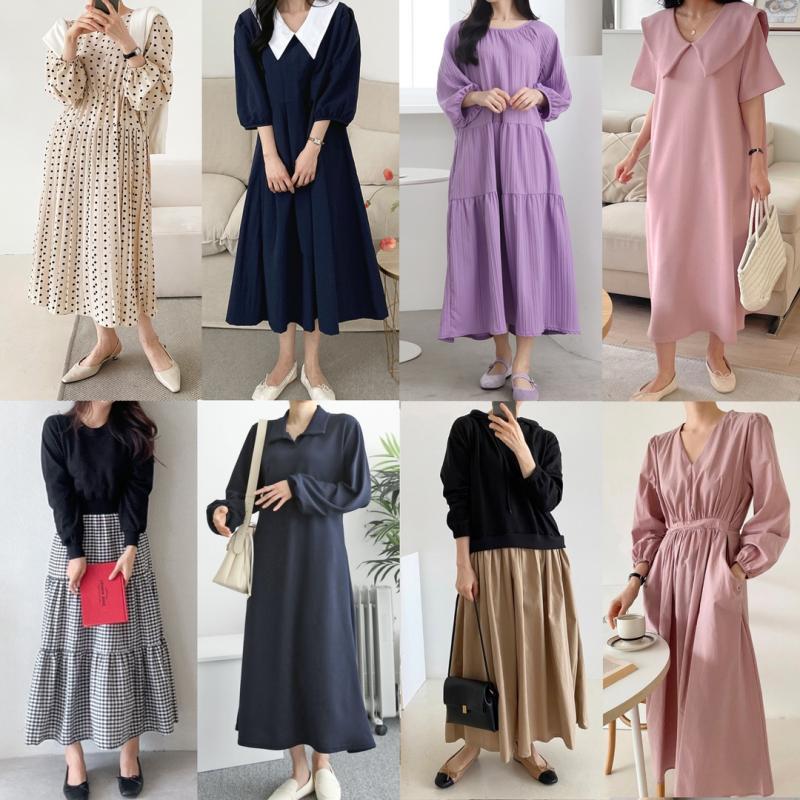 봄 겨울 원피스 빅사이즈 여름 하객 카라 니트 홈 롱원피스 엄마 후드 맨투맨 77