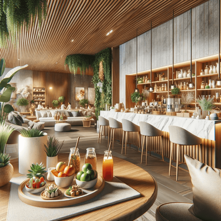 호치민 다리미 스파 핫하다 못해 너무 시원하다! - 3. 다미리 스파의 분위기와 시설 - 3.4 추가 편의시설 - ① 스파 카페 및 주스 바 스파 카페 및 주스 바