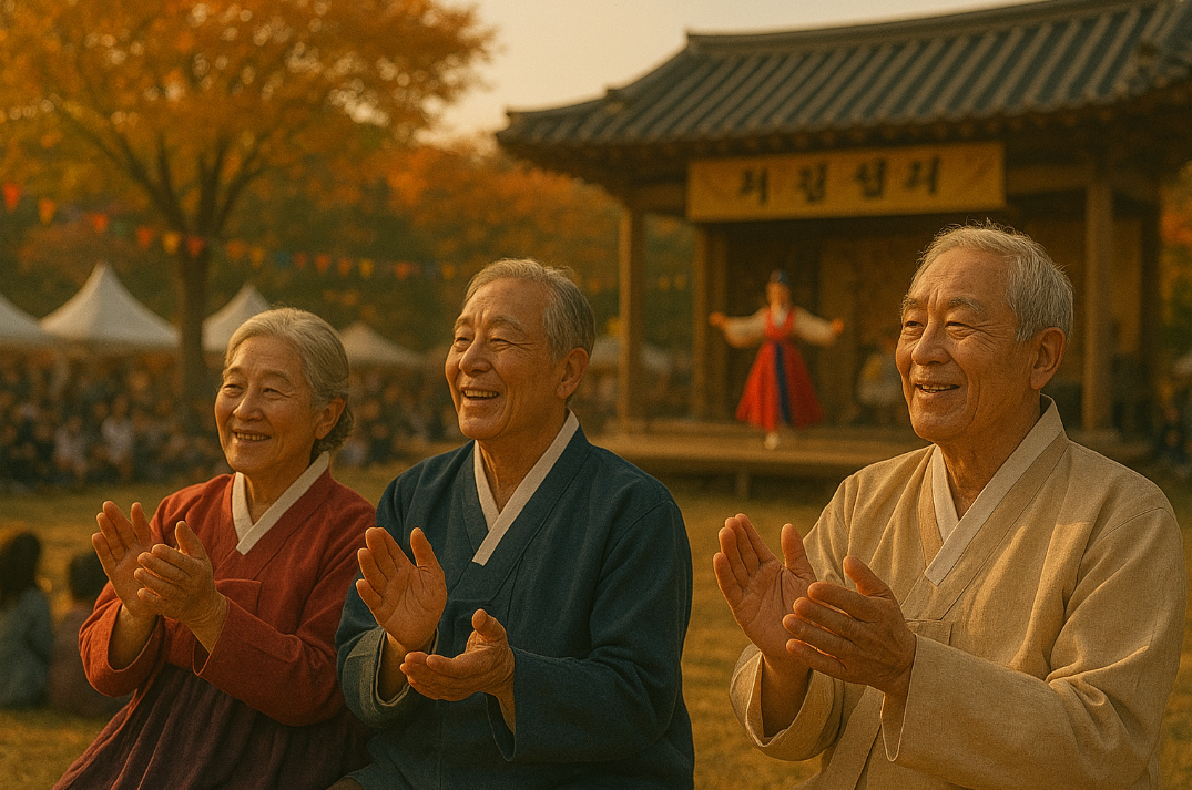 어르신 세대 축제 참여 모습