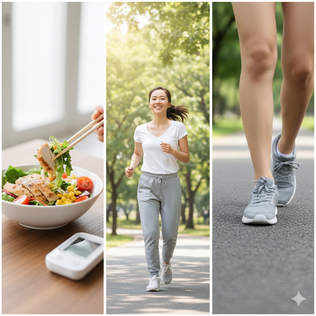 당뇨 관리 식단조절 식후운동 혈당측정
