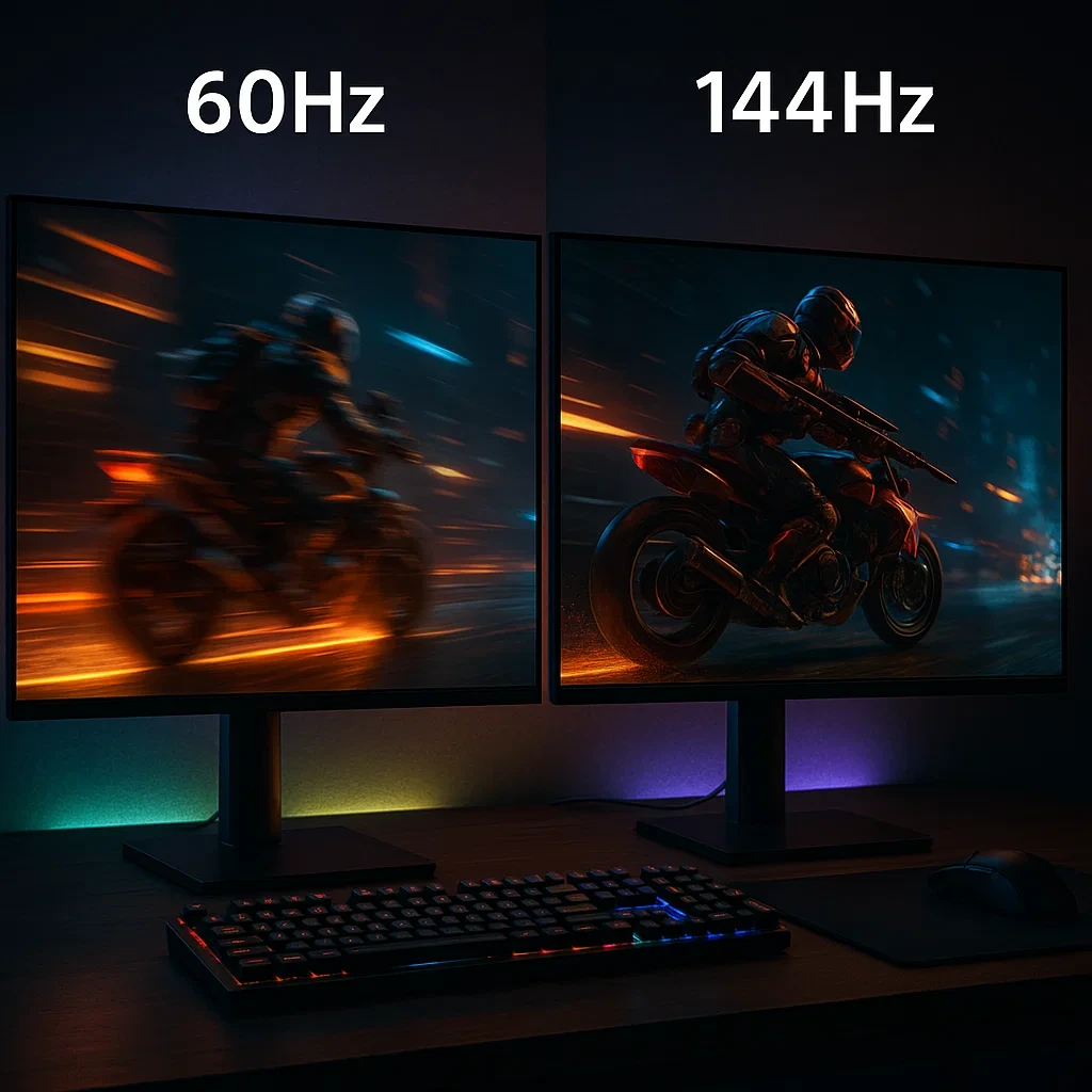 모니터 주사율 차이