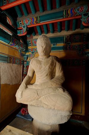 청도 박곡리 석조여래좌상 사진