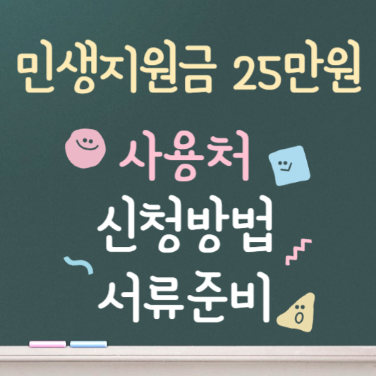 민생지원금 25만원 사용처