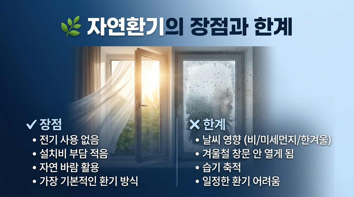 자연환기의 장점과 한계