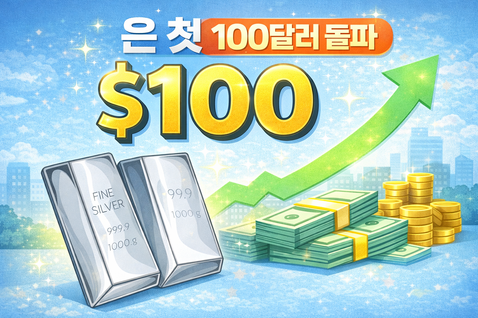은시세 실버바 상승세 100달러 돌파