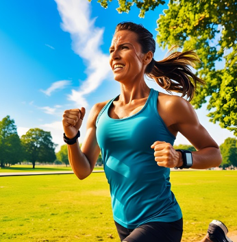 달리기하는 여성