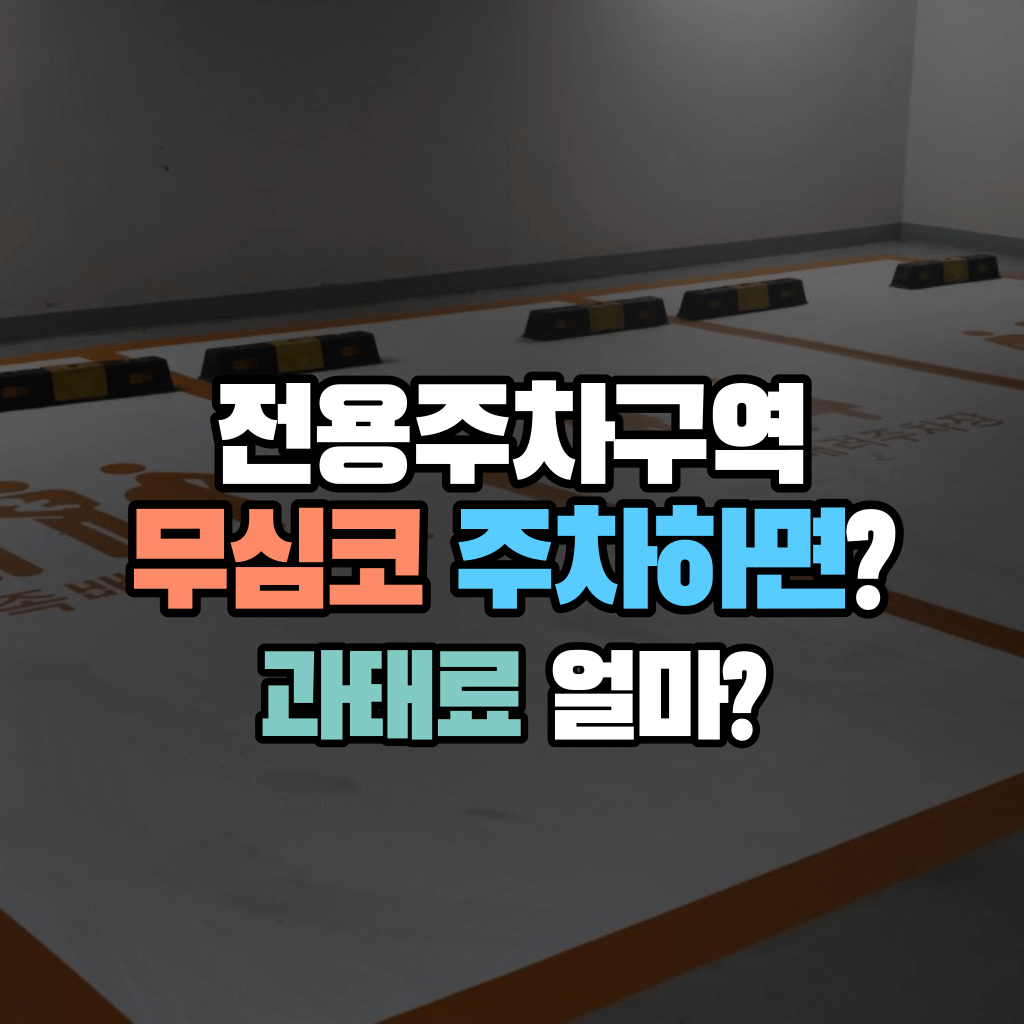 전용주차구역, 무심코 주차하면?: 과태료 얼마?