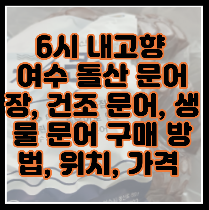 6시 내고향 여수 돌산 문어장, 건조 문어, 생물 문어 위치, 가격, 구매 방법 총정리