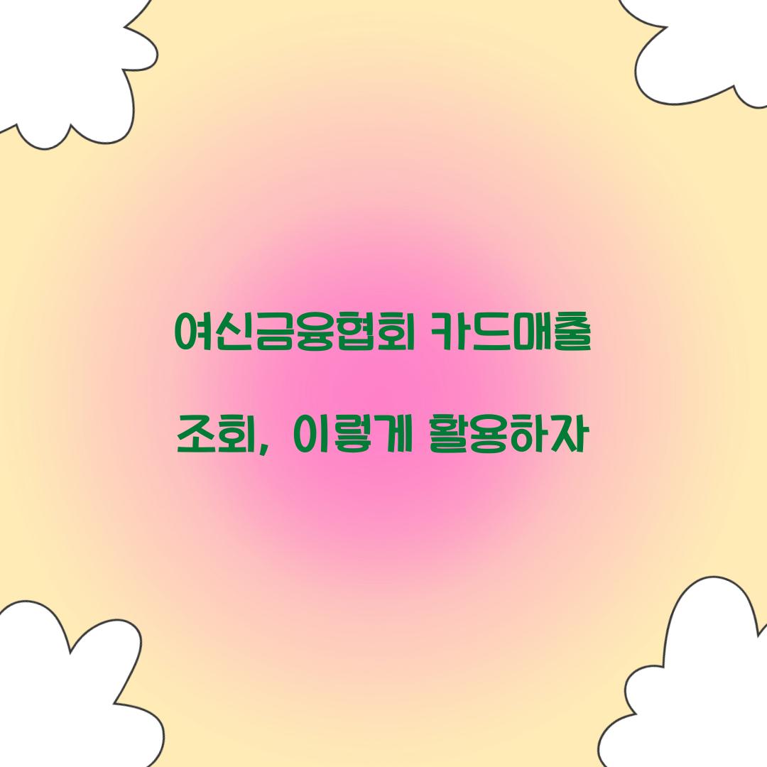 여신금융협회 카드매출 조회