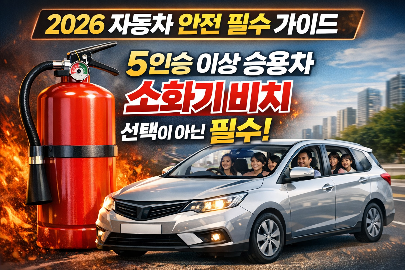 5인승 이상 승용차 소화기 비치
