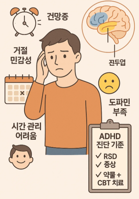 성인 ADHD, 단순 산만함이 아닌 뇌의 보상회로 문제