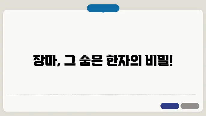 장마 한자
