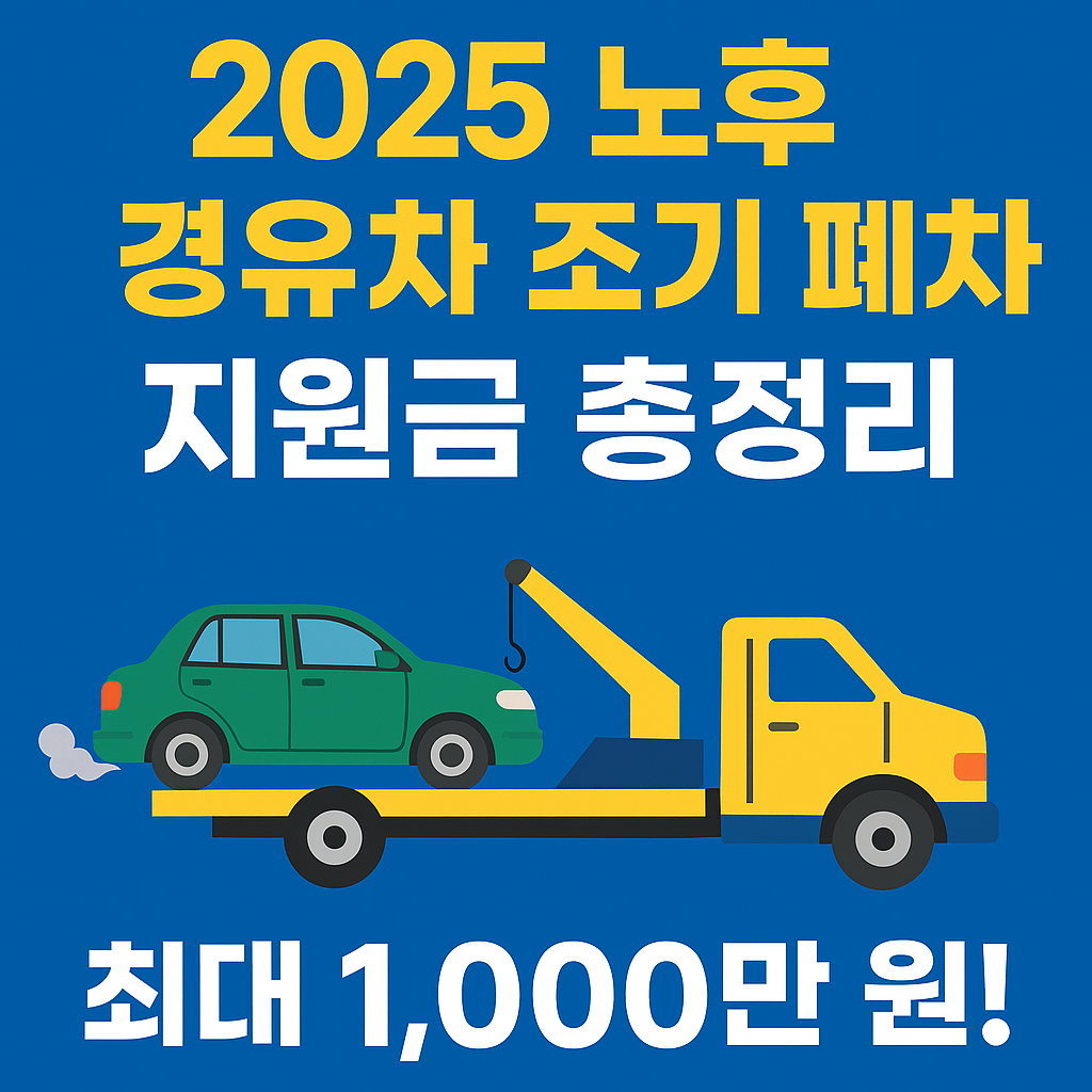 2025 노후 경유차 조기 폐차 지원금 안내 썸네일 - 최대 1,000만 원 지원