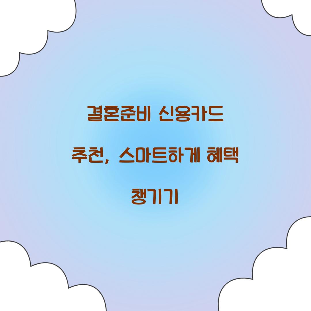 결혼준비 신용카드