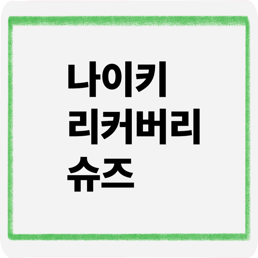 나이키리커버리슈즈
