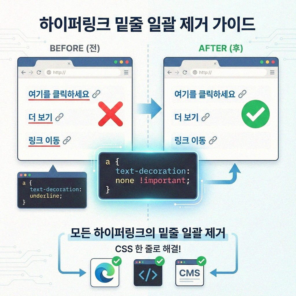 워드 하이퍼링크 밑줄 깔끔하게 없애는 법