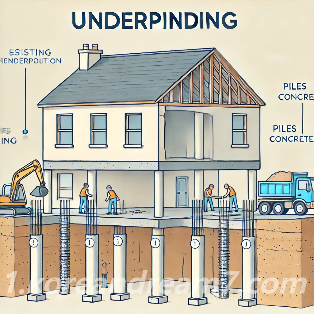 언더피닝(Underpinning) 종류 및 시공방법