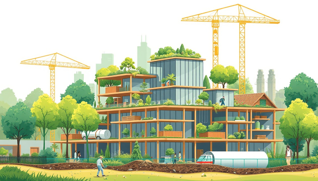 지속 가능한 건설에 대한 이미지입니다.