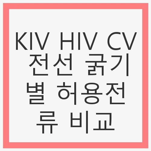 IV 전선의 특징