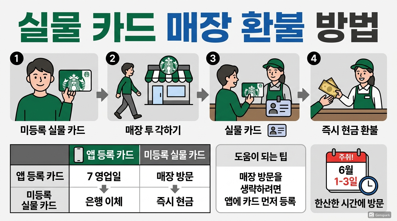 실물 카드 매장 환불 방법