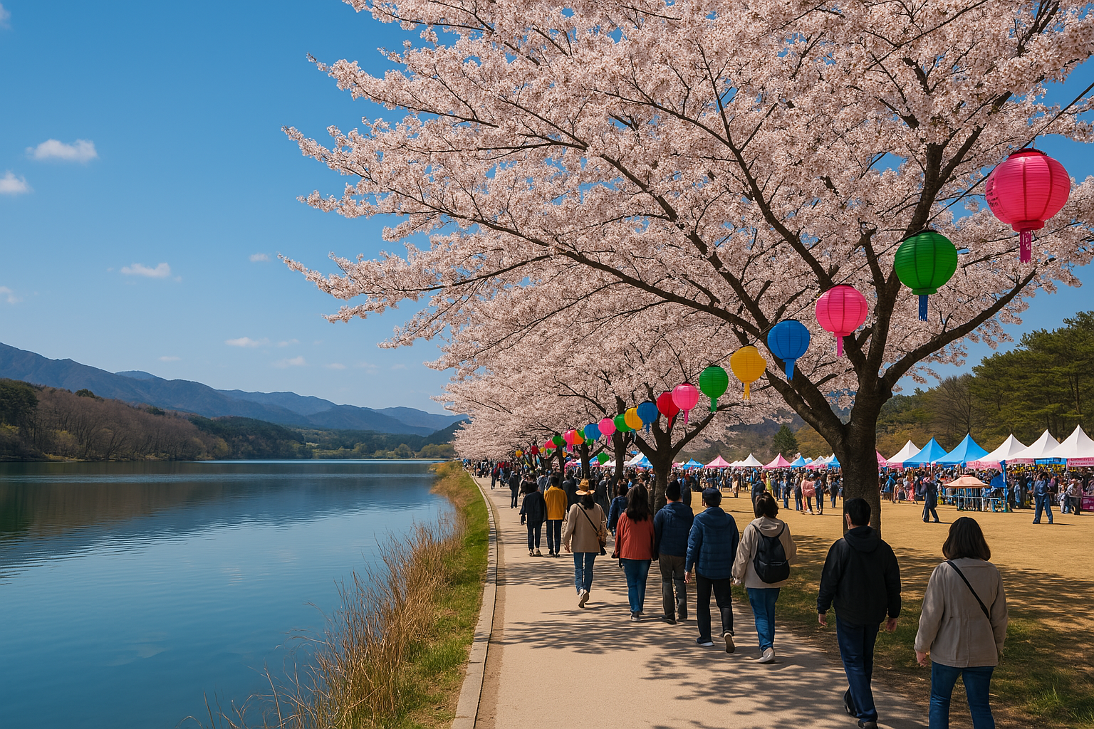 영랑호 벚꽃축제 사진