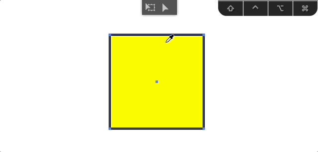 직접 선택 도구로 기울이기