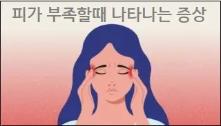 피가 부족할때 나타나는 증상