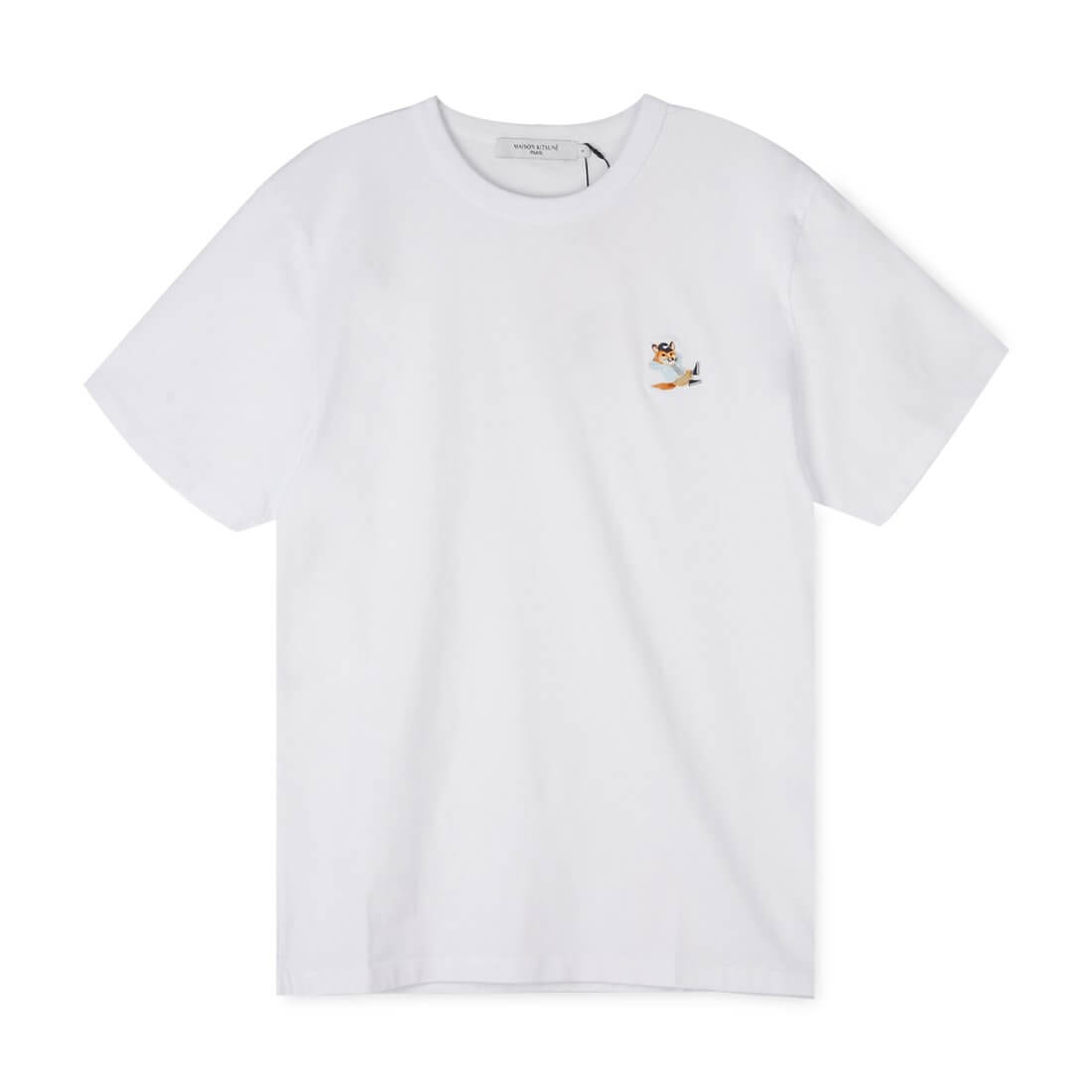 메종키츠네 흰 반팔티셔츠