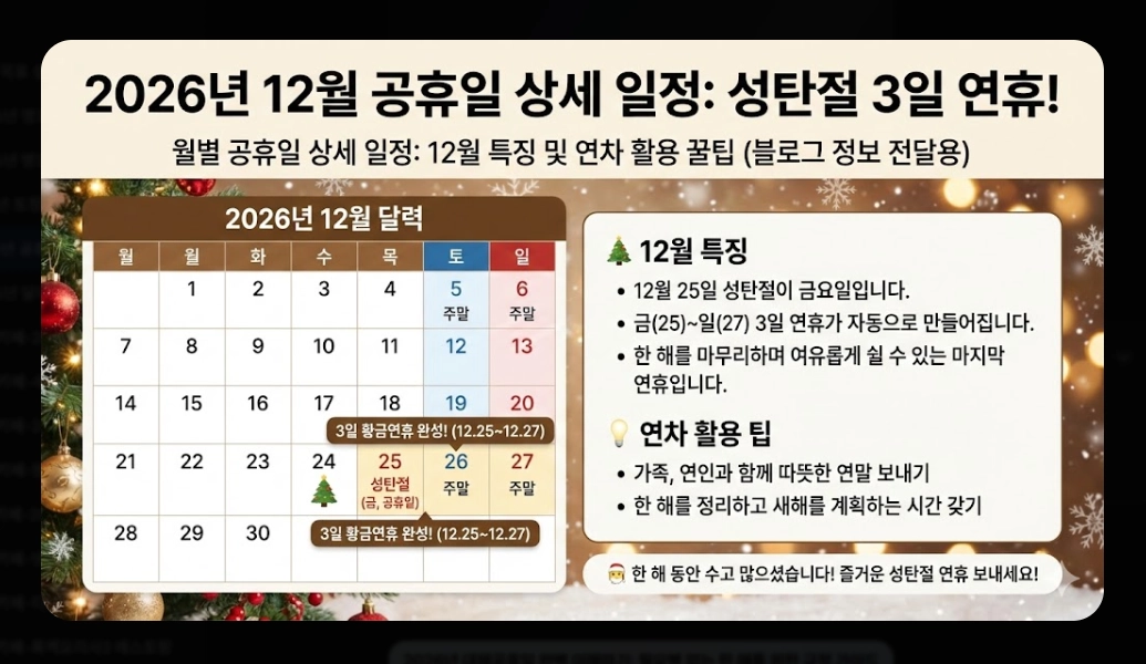 2026년 공휴일 총정리 대체공휴일 완벽 분석