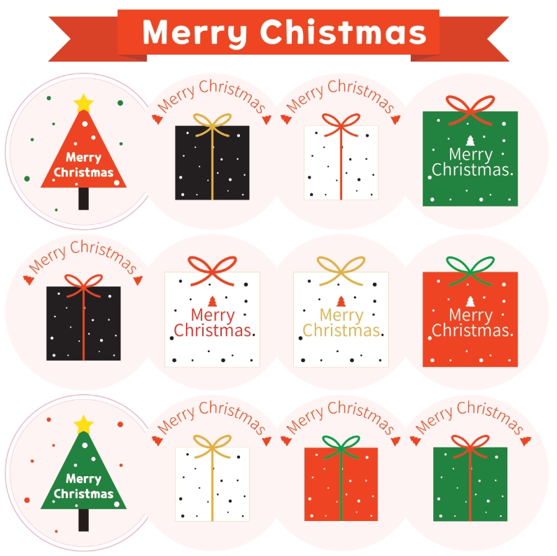 크리스마스 스티커 도안