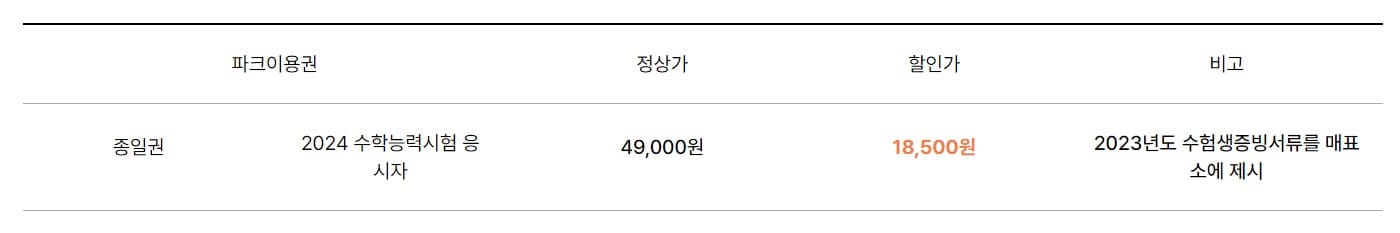 서울랜드의 특별 이벤트