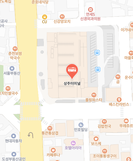 상주터미널 위치