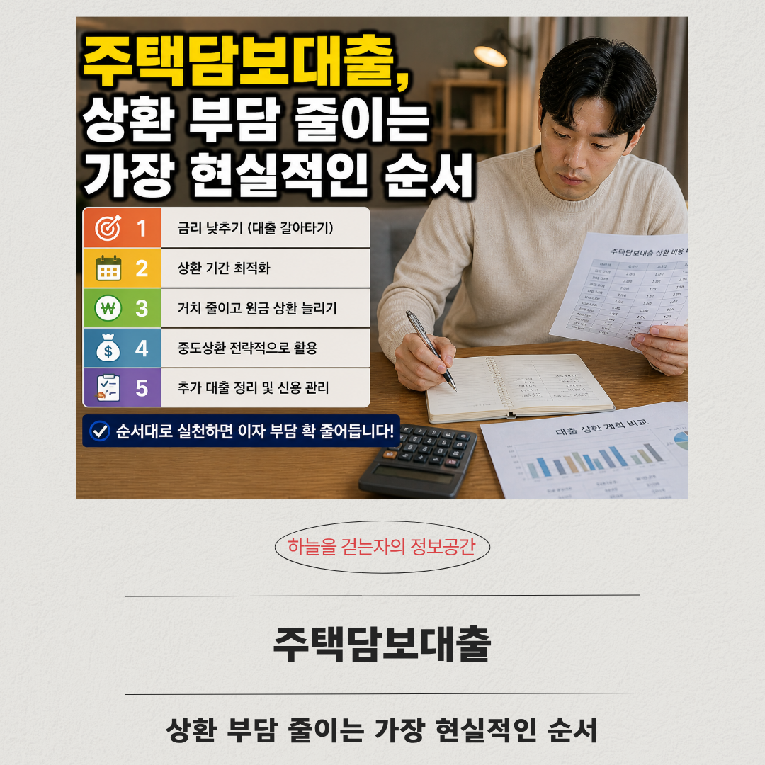 주택담보대출, 상환 부담 줄이는 가장 현실적인 순서