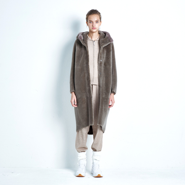 사바티에 21 FW 리버시블 후드 롱코트 L25240CM