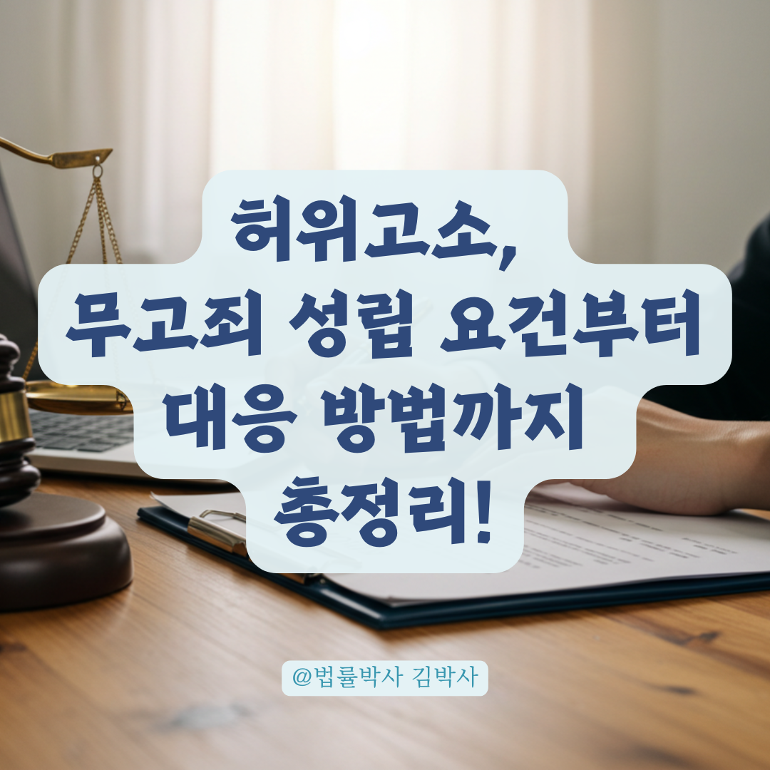 고소장에 허위사실을 적었다면 무고죄 역고소 가능? 기준 정리해봤습니다.