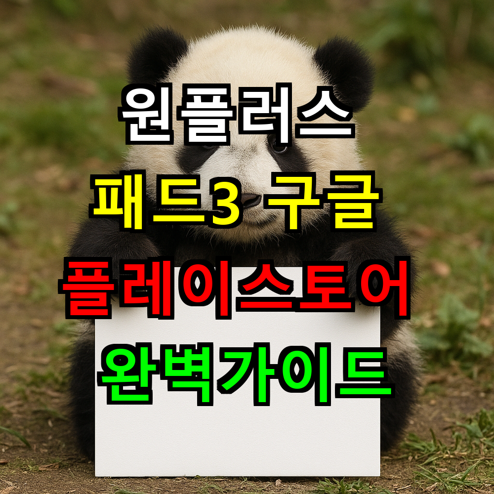 원플러스 패드3 구글 플레이스토어 완벽가이드