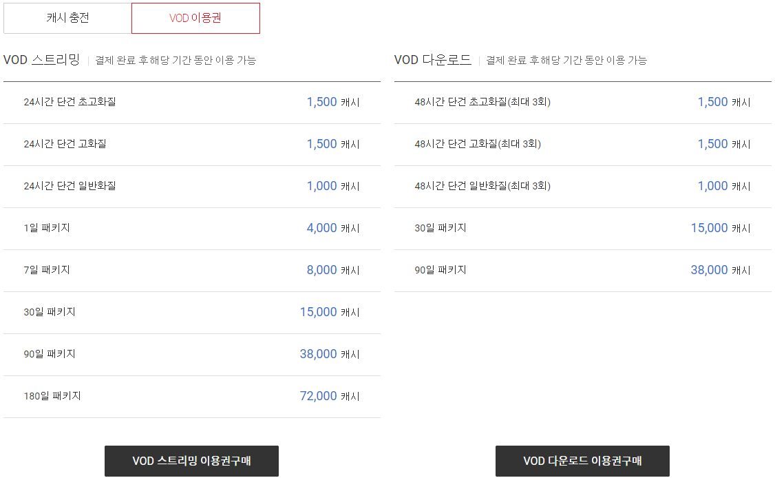 VOD-서비스-이용요금
