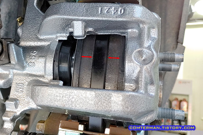 올란도 브레이크 패드 신품 두께