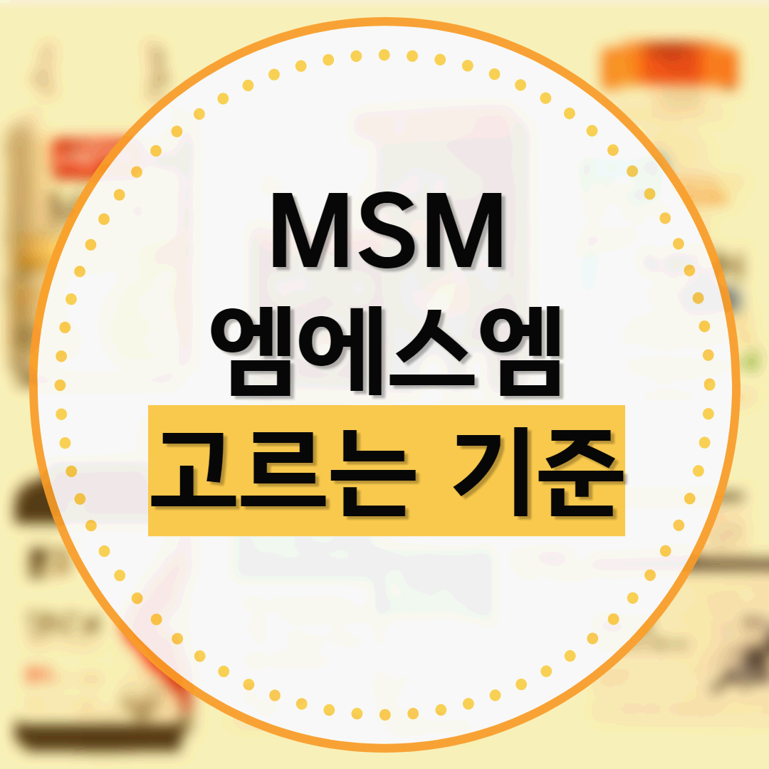 msm 엠에스엠 식이유황 고르는 기준. 4종 차이점은? 이미지 썸네일
