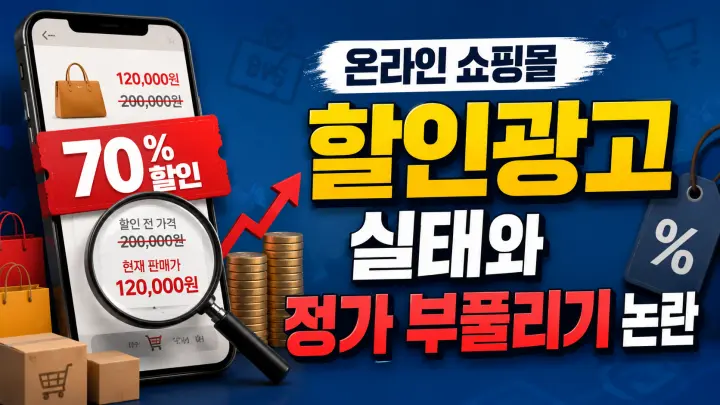 온라인 쇼핑몰 할인광고 핵심 쟁점인 정가 부풀리기와 할인율 과장